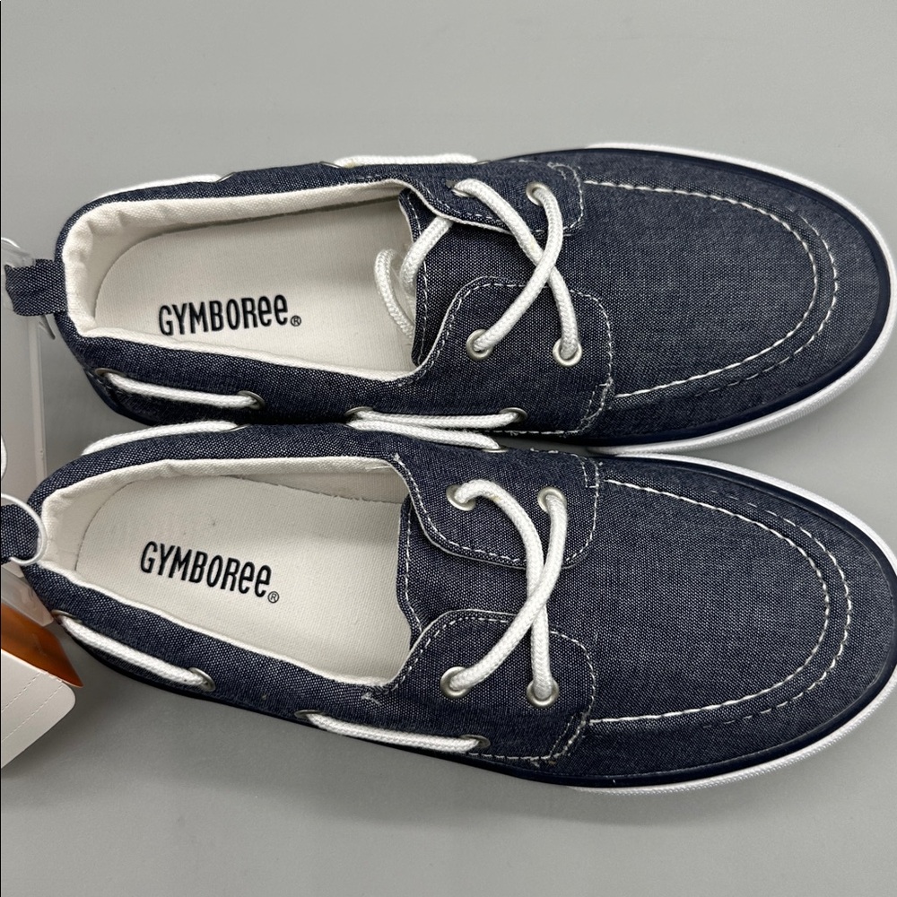 Gymboree Navy Blue Canvas Boat Shoes - Baby Size 2" NWT
